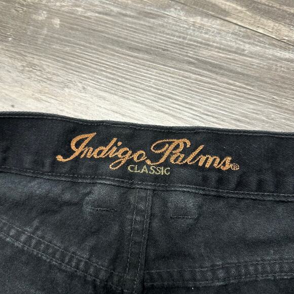 Indigo Palms Faded Black Mens 33x30 Classic Fit‎ Mid Rise Straight Denim Jeans - Picture 4 of 13